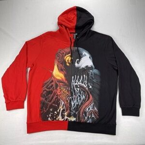 Marvel Venom Carnage Split Hoodie XXXL Sweatshirt Red/Black Size 3XL